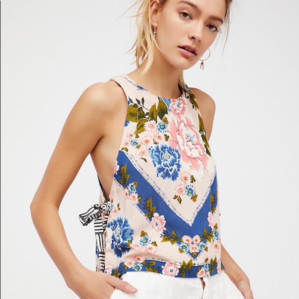 Free People Sweetlove tie side tank top XS